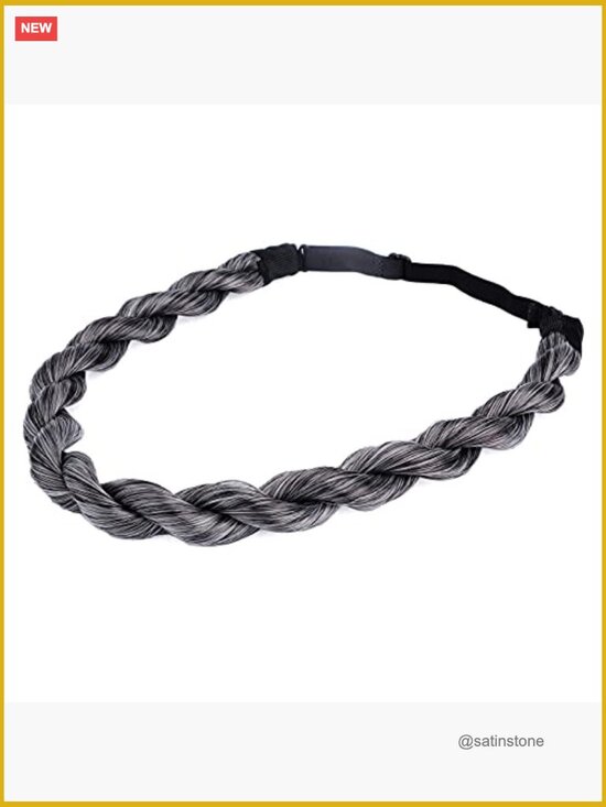 Synthetic Hair Braided Headband Hairpiece Beauty Accessory Adjustable main image 4